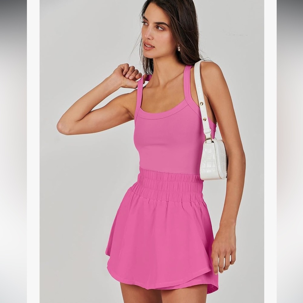 Boutique Pink Sleeveless Romper/Tennis Jumper NWT Size Large